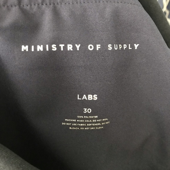 Ministry Of Supply Mens Size 30 x 31 Stretchy Polyester Labs Pants In Navy Blue - Picture 5 of 6